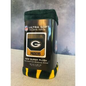 NFL Green Bay Packers Ultra Soft Tailgate Throw Blanket – 50” x 60” – New